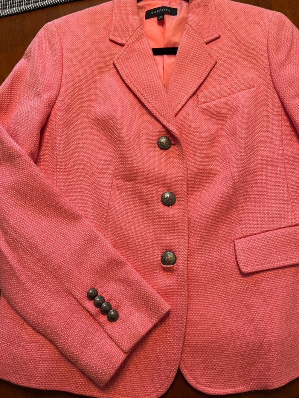 Talbots Pink Textured Blazer - Picture 8 of 8